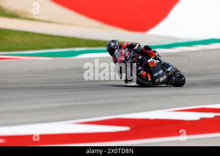 13. April 2024; Circuit of the Americas, Austin, Texas, USA; MotoGP Red Bull Grand Prix des Americas Qualifying Day 2024; Nummer 12 des Aprilia Racing Rider Maverick Vinales während des Qualifying Stockfoto