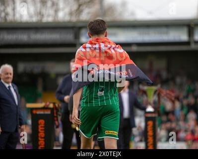 Yeovil Town feiert den Sieg der National League South im Huish Park Stadium, Yeovil Picture von Martin Edwards/ 07880 707878 Stockfoto