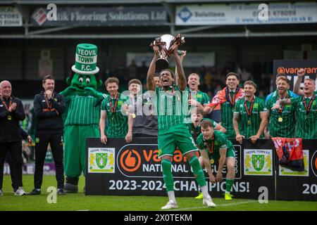 Yeovil Town feiert den Sieg der National League South im Huish Park Stadium, Yeovil Picture von Martin Edwards/ 07880 707878 Stockfoto