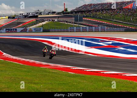 13. April 2024; Circuit of the Americas, Austin, Texas, USA; MotoGP Red Bull Grand Prix des Americas Qualifying Day 2024; Repsol Honda Team Fahrer Luca Marini, Nummer 10 während des Sprintrennens Stockfoto