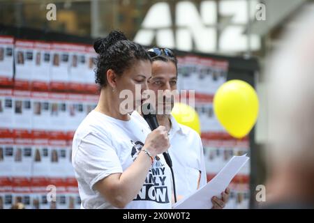 Sydney, Australien. April 2024. Gemeinsam mit Israel organisierte er eine Kundgebung am Martin Place, um die Freilassung israelischer Geiseln zu fordern, die noch immer von der Hamas festgehalten werden. Richard Milnes/Alamy Live News Stockfoto