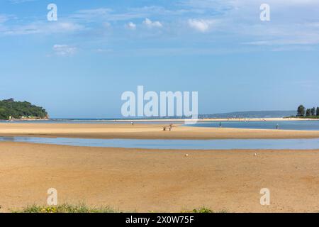Bar Beach, Great Merimbula Channel, Merimbula, New South Wales, Australien Stockfoto