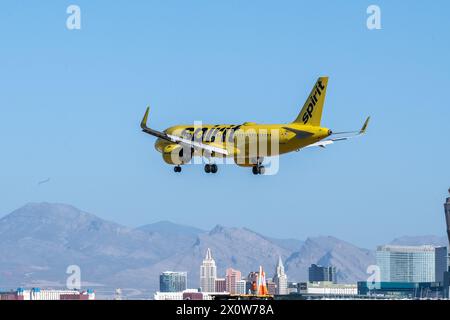 LAS VEGAS, Nevada - das Flugzeug von Spirt landete am 13. April 2024 auf dem Harry Reid International Airport in Las Vegas, Nevada. Kredit: DeeCee Carter/MediaPunch Stockfoto