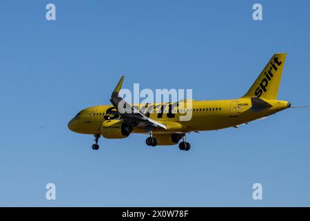 LAS VEGAS, Nevada - das Flugzeug von Spirt landete am 13. April 2024 auf dem Harry Reid International Airport in Las Vegas, Nevada. Kredit: DeeCee Carter/MediaPunch Stockfoto