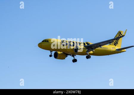 LAS VEGAS, Nevada - das Flugzeug von Spirt landete am 13. April 2024 auf dem Harry Reid International Airport in Las Vegas, Nevada. Kredit: DeeCee Carter/MediaPunch Stockfoto