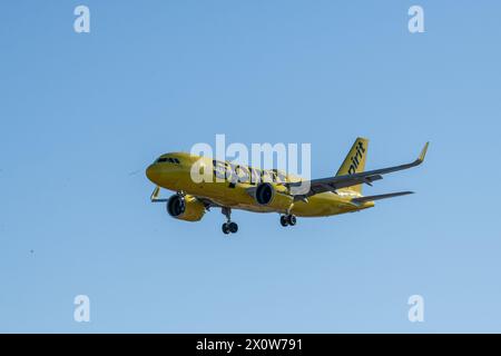 LAS VEGAS, Nevada - das Flugzeug von Spirt landete am 13. April 2024 auf dem Harry Reid International Airport in Las Vegas, Nevada. Kredit: DeeCee Carter/MediaPunch Stockfoto