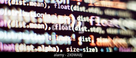 IT-Geschäft. Python Code Computer-Bildschirm. Design-Konzept für mobile Anwendungen. Stockfoto