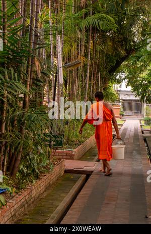 Songkram Thai Buddhist Neujahrsparade, Segen und Wasserschlachten in Chiang Mai, Thailand Stockfoto