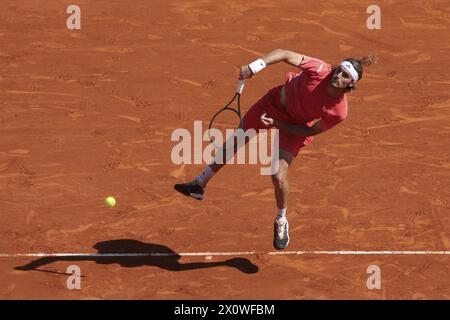 Stefanos Tsitsipas aus Griechenland während des siebten Tages des Rolex Monte-Carlo 2024, ATP Masters 1000 Tennis-Events am 13. April 2024 im Monte-Carlo Country Club in Roquebrune Cap Martin, Frankreich Stockfoto