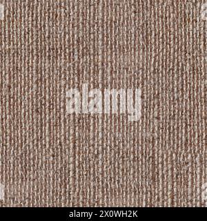 Textur-Canvas-Stoff als Hintergrund. Nahtlose quadratische Textur. Kachel bereit. Stockfoto