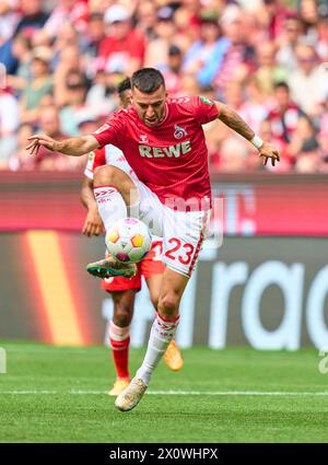 Sargis Adamyan, 1.FCK 23 im Spiel FC BAYERN MÜNCHEN - 1.FC Köln 2-0 am 13. April 2024 in München. Saison 2023/2024, 1.Bundesliga, FCB, München, Spieltag 29, 29.Spieltag-Fotograf: ddp-Bilder / STAR-Bilder - DFL-VORSCHRIFTEN VERBIETEN JEDE VERWENDUNG VON FOTOGRAFIEN als BILDSEQUENZEN und/oder QUASI-VIDEO - Stockfoto