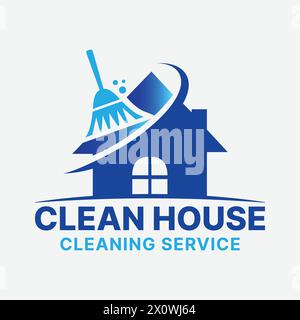 Reinigungsservice-Logo – Design Des Waschservice-Logos Stock Vektor