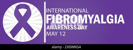 Internationaler Fibromyalgie-Bewusstseinstag. Mai. Geeignet für Grußkarten, Poster und Banner. Vektorabbildung. Stock Vektor