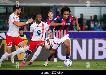 Bologna, Italie. April 2024. Joshua Zirkzee (Bologna FC) während des italienischen Meisterschaftsspiels Serie A zwischen Bologna FC und AC Monza am 13. April 2024 im Stadio Renato Dall'Ara in Bologna, Italien - Foto Morgese-Rossini/DPPI Credit: DPPI Media/Alamy Live News Stockfoto