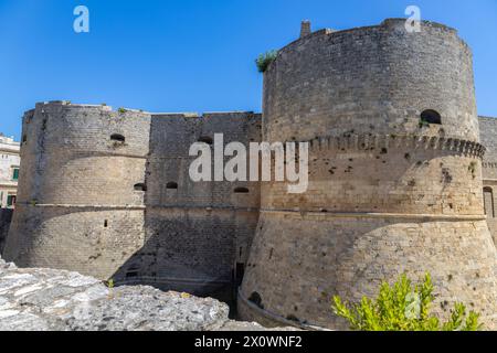 Die aragonesische Burg in der Stadt Otranto, Provinz Lecce, Apulien, Italien Stockfoto