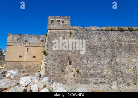 Die aragonesische Burg in der Stadt Otranto, Provinz Lecce, Apulien, Italien Stockfoto