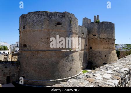 Die aragonesische Burg in der Stadt Otranto, Provinz Lecce, Apulien, Italien Stockfoto