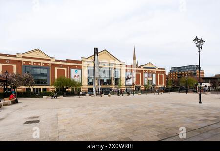 Blick über den City Square zum Waterside Shopping Centre, Lincoln City, Lincolnshire, England, Großbritannien Stockfoto