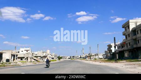 Die zerstörten Gebäude in Homs, Syrien 2018 Stockfoto