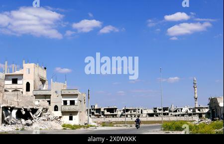 Die zerstörten Gebäude in Homs, Syrien 2018 Stockfoto