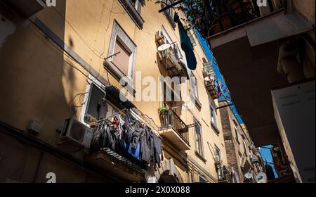 Straßenfotografie im Spanischen Viertel, Neapel, Italien Stockfoto