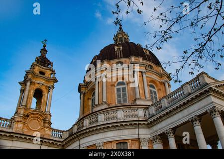 Die imposante Basilika Superga, Turin, Piemont, Italien Stockfoto