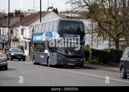 National Express Coventry Nr. 20 Busverbindung in Foleshill Road, Coventry, West Midlands, England, UKJ Stockfoto