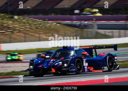 14. April 2024; Circuit de Barcelona-Catalunya, Barcelona, Katalonien, Spanien: Le Mans 4 Stunden Barcelona; Matthew Bell und Adam Ali vom Eurointernational Team, fahren die Duqueine M30 D08 Nissan LMP3 Stockfoto