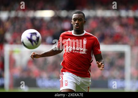 Callum Hudson-Odoi aus Nottingham Forest während des Premier League-Spiels zwischen Nottingham Forest und Wolverhampton Wanderers auf dem City Ground, Nottingham am Samstag, den 13. April 2024. (Foto: Jon Hobley | MI News) Stockfoto