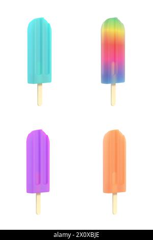 Eis am Stiel-Set Stockfoto