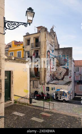 Lissabon, Bairro da Mouraria Stockfoto