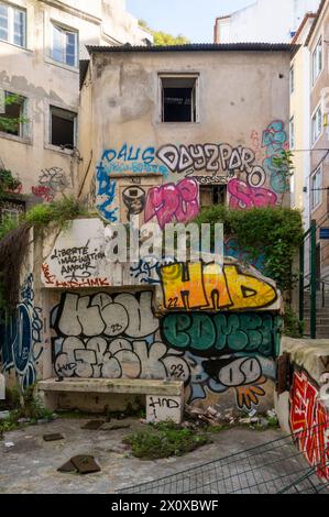 Lissabon, Bairro da Mouraria Stockfoto