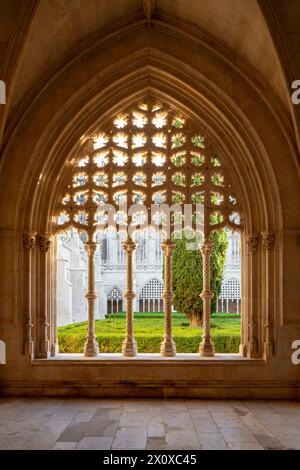 Batalha, Mosteiro da Batalha, Kloster, Kreuzgang Stockfoto