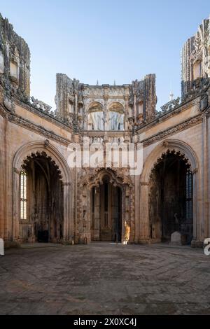 Batalha, Mosteiro da Batalha, Kloster, unvollendete Kapellen Stockfoto