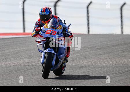 Austin, USA. April 2024. Qualifikation für den MotoGP Red Bull Grand Prix von Las Americas auf dem Las Americas Circuit, Austin, Texas, 13. April 2024 im Bild: Marc Marquez Clasificacion del Gran Premio de Las Americas en el Circuito de Las Americas, Austin, Texas. 13 de Abril de 2024 POOL/ MotoGP.com/Cordon Pressebilder sind nur für redaktionelle Zwecke bestimmt. Obligatorischer Vermerk: © MotoGP.com Credit: CORDON PRESS/Alamy Live News Stockfoto