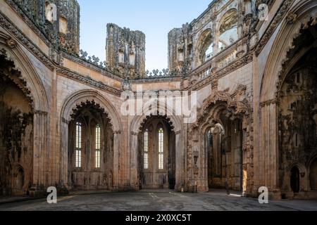 Batalha, Mosteiro da Batalha, Kloster, unvollendete Kapellen Stockfoto