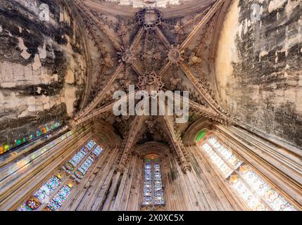 Batalha, Mosteiro da Batalha, Kloster, unvollendete Kapellen Stockfoto