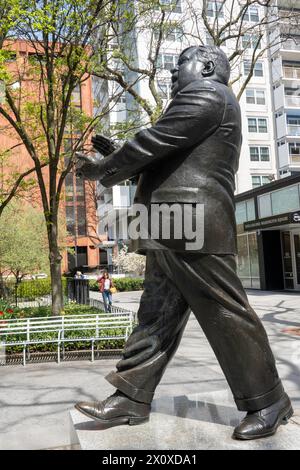 Statue von Fiorello Henry La Guardia, Bürgermeister von New York City 1934-45, Greenwich Village, New York City, USA 2024 Stockfoto