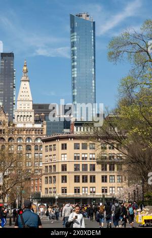 Frühling im Union Square Park, NYC, USA, 2024 Stockfoto