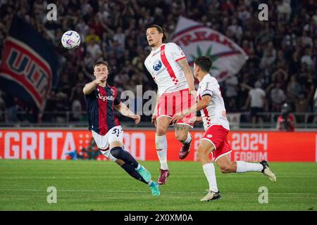 Bologna, Italie. April 2024. Milan Djuric (AC Monza) während des italienischen Meisterschaftsspiels Serie A zwischen Bologna FC und AC Monza am 13. April 2024 im Stadio Renato Dall'Ara in Bologna, Italien - Foto Morgese-Rossini/DPPI Credit: DPPI Media/Alamy Live News Stockfoto