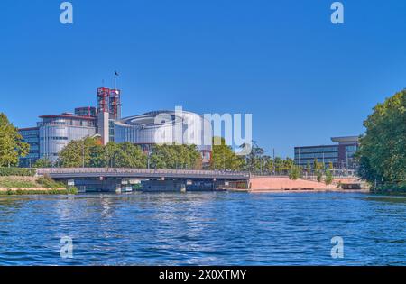 Straßburg, Frankreich, Standort des Europäischen Parlamienten, des Gerichtshofs für Menschenrechte Stockfoto