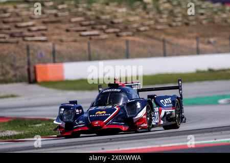 23 GARG Bijou (usa), SCHERER Fabio (SWI), DI RESTA Paul (gbr), United Autosports, Oreca 07 - Gibson, Aktion während der 1. Runde der European Le Mans Series 2024 auf dem Circuit de Barcelona-Catalunya vom 12. Bis 14. April 2024 in Montmelo, Spanien - Foto Eric Alonso / DPPI Stockfoto