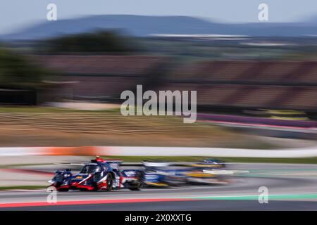 23 GARG Bijou (usa), SCHERER Fabio (SWI), DI RESTA Paul (gbr), United Autosports, Oreca 07 - Gibson, Aktion während der 1. Runde der European Le Mans Series 2024 auf dem Circuit de Barcelona-Catalunya vom 12. Bis 14. April 2024 in Montmelo, Spanien - Foto Eric Alonso / DPPI Stockfoto