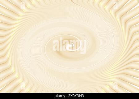 Abstrakte Gestaltung von Holzstäben, die zur Mitte der Illustration hin verzerrt werden. Stockfoto