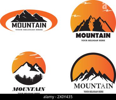 Mountain Icon Logo Business Template Vektor Illustration Design Stock Vektor