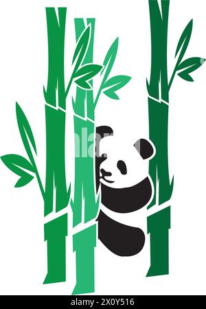 panda Icon Logo Vektor Design Vorlage Stock Vektor