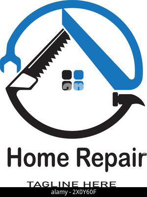 Home Repair Logo Vorlage Vektor Symbol Design Stock Vektor