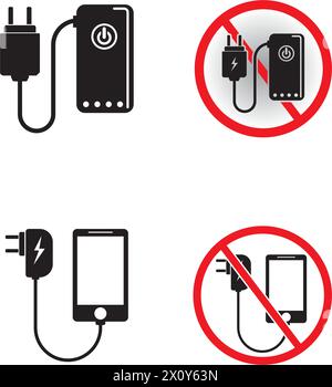 Designvorlage für das Logo des Ladegerätesymbols Stock Vektor