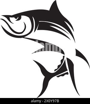 Thunfisch-Symbol-Vektor-Design-Vorlage Stock Vektor