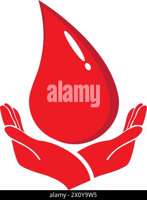Weltblutspendertag. World Blood Spender Day Vector Logo Stock Vektor